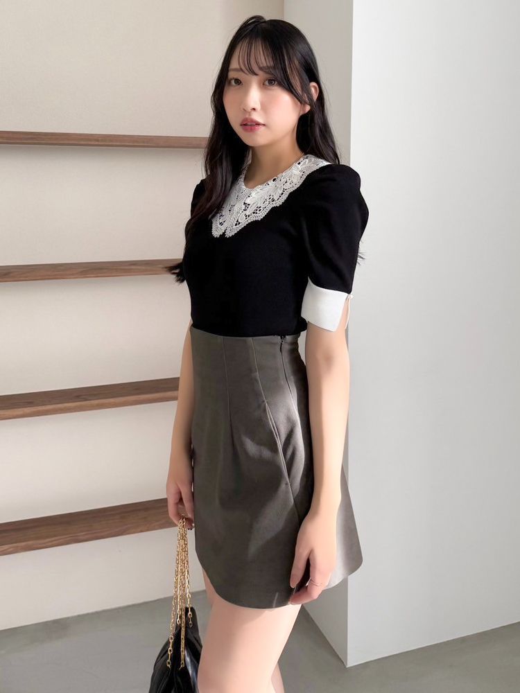 dazzlin デコラカラータックトップス 0225226008|apricot online
