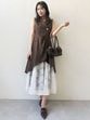 【SALE】　dazzlin　ドレープタックレイヤードワンピース　0225303021