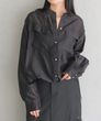 &g'aime アンジェム　ドロストシアーシャツ　293-67204