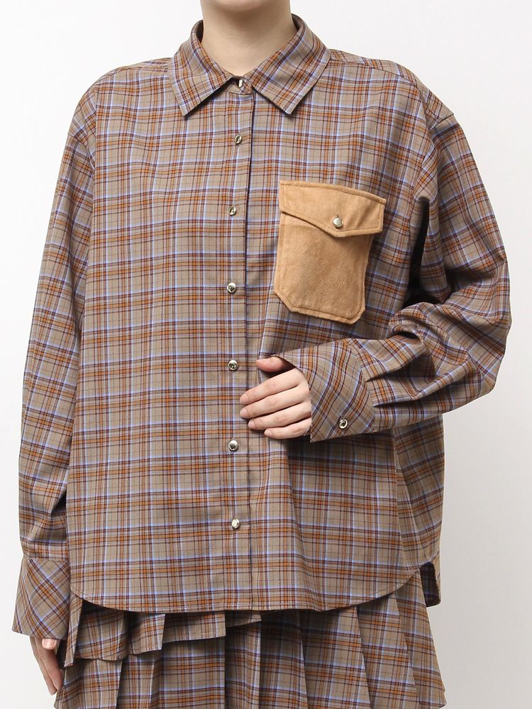 SALE】dazzlin 【セットアップ対応】チェックオーバーアソートシャツ