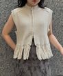 &g'aime アンジェム　フリンジニットベスト　Fringe Knit Vest　986-67005