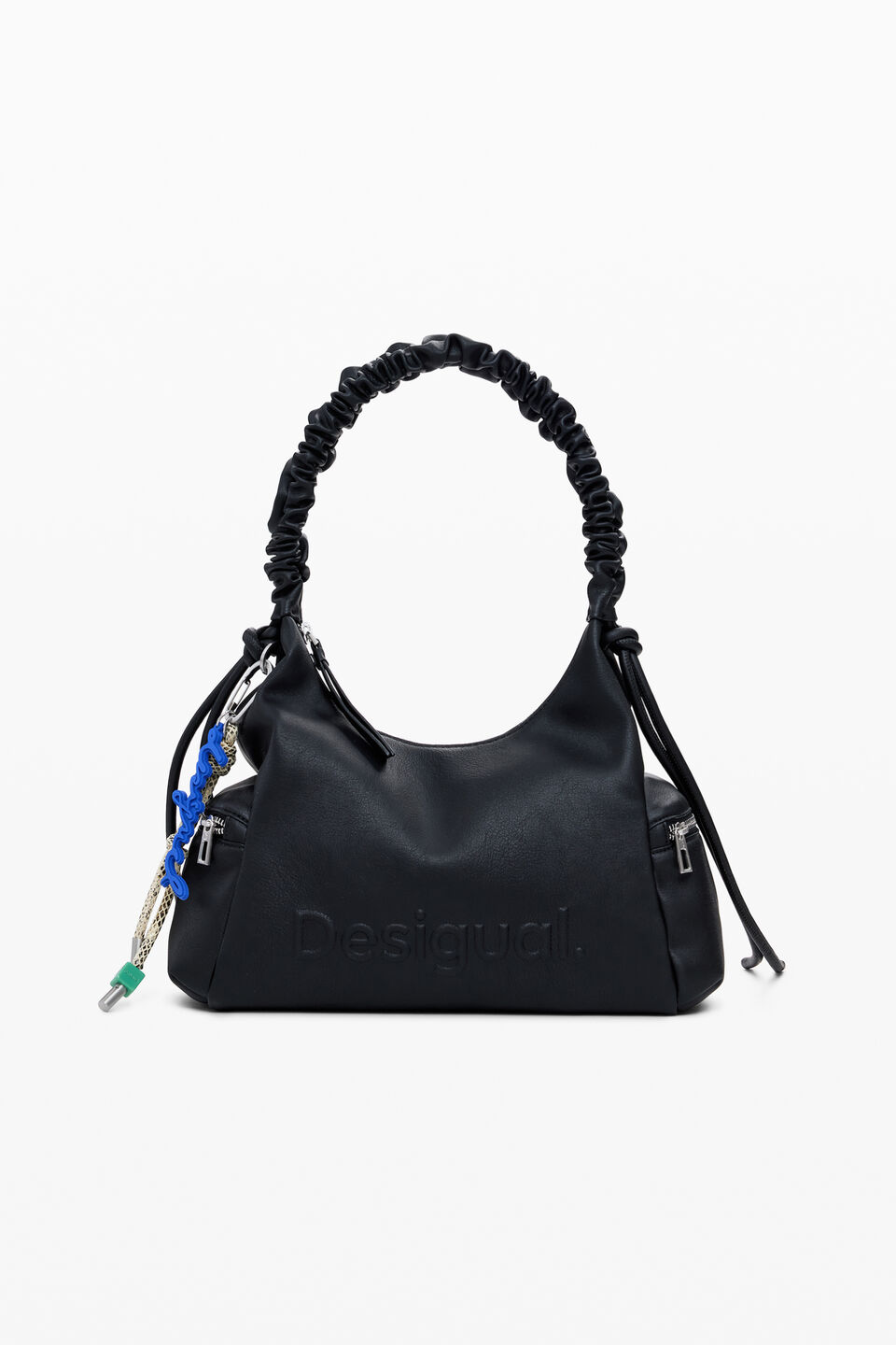 desigual ロゴ3Dバッグ 中くらいのギャザー付きハンドル