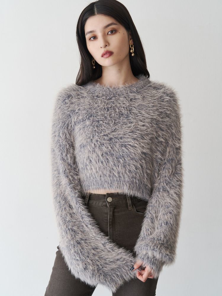 MURUA バイカラーMIXシャギーニット 0125526004|apricot online shop