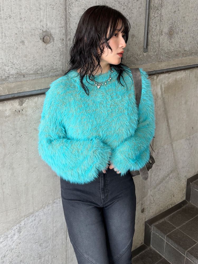 MURUA バイカラーMIXシャギーニット 0125526004|apricot online shop