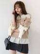 dazzlin　シャツレイヤードライクニットトップス　0225526018
