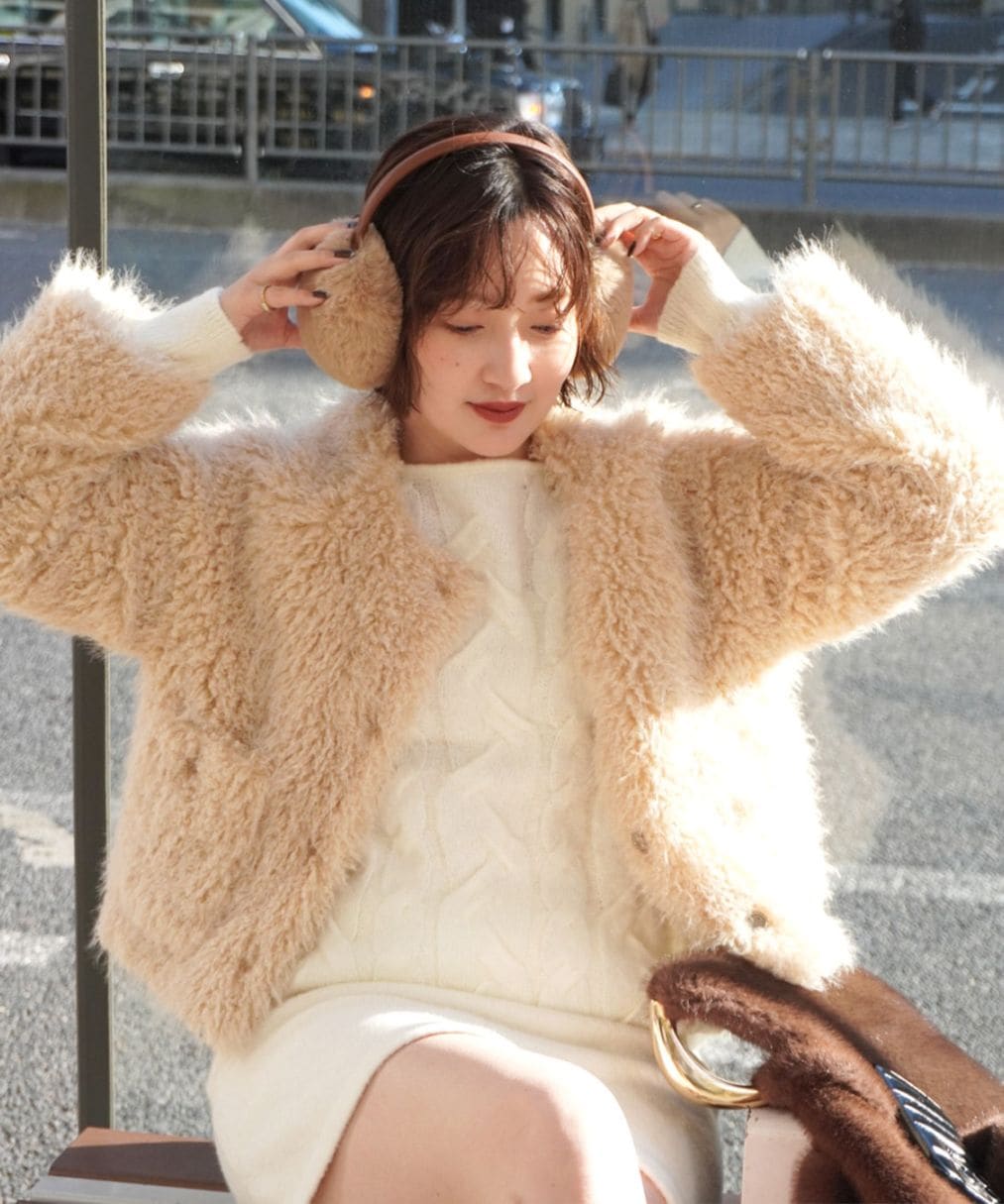 COCODEAL カーリーファージャケット 75614301|apricot online shop