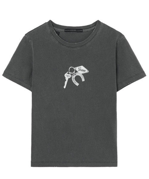 GUESS UNI S/SLV TEE SHIRT キーチェーンTシャツ Hyunjin ヒョンジン