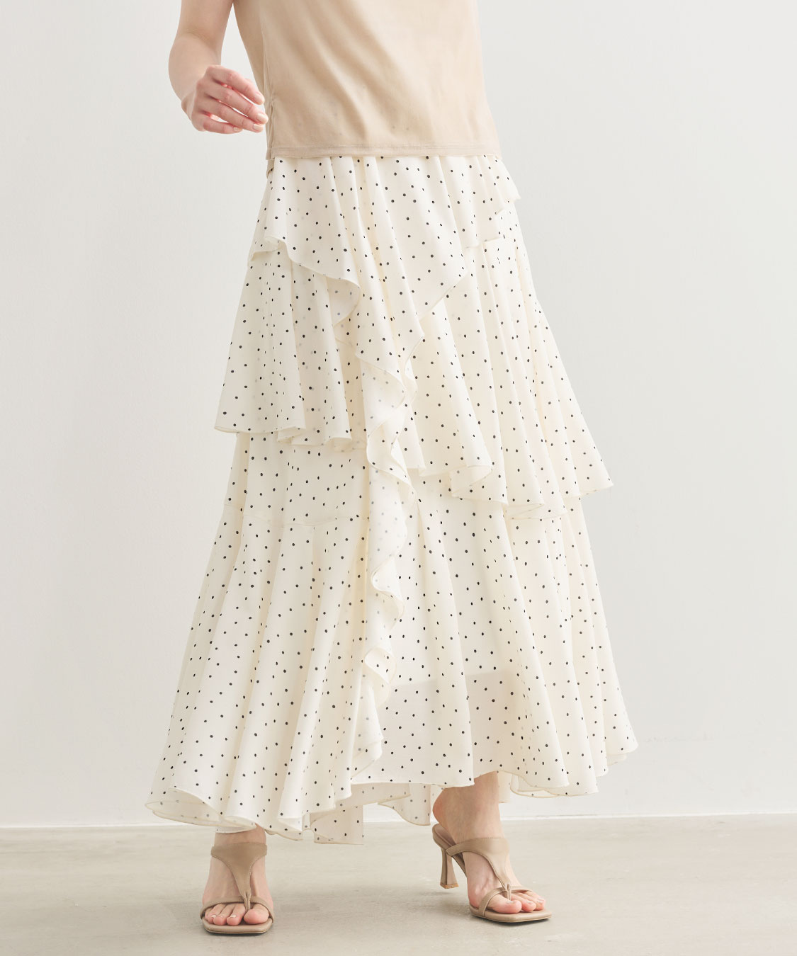COCODEAL アシメフリルティアードスカート COCODEAL アシメフリルティアードスカート 76517019|apricot online shop