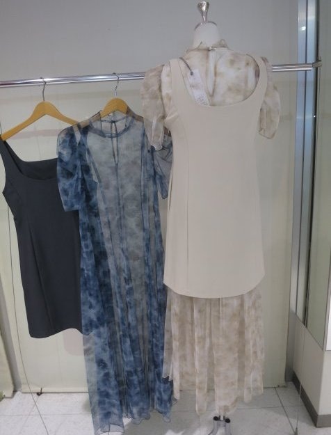 COCO DEAL マーブルチュールワンピース×ミニワンピースセット SALE】COCODEAL マーブルチュールワンピース×ミニワンピース