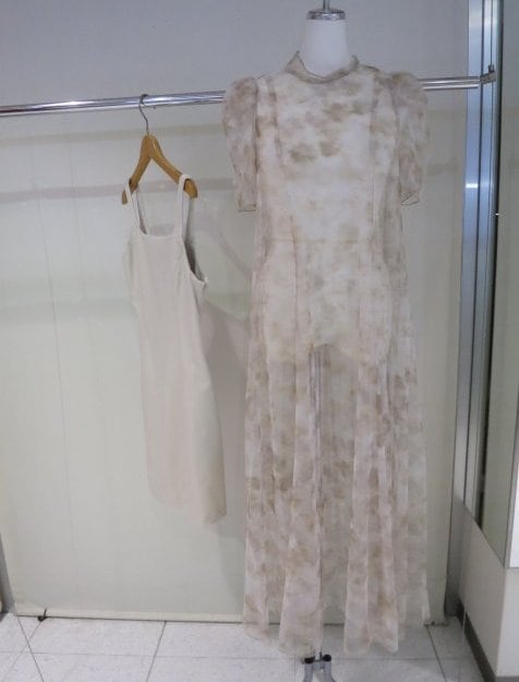 SALE】COCODEAL マーブルチュールワンピース×ミニワンピース