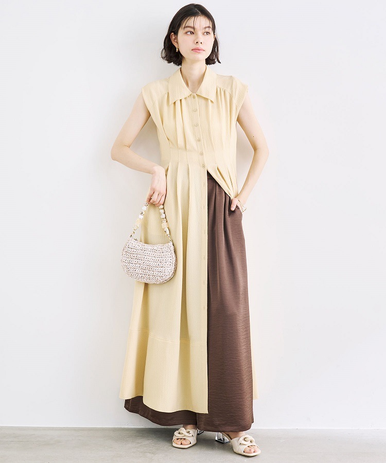 SALE】COCODEAL ノースリーブシャツワンピース 75215398|apricot