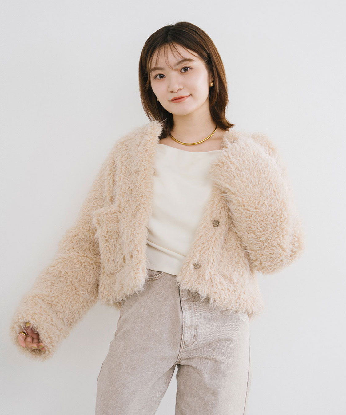 SALE】COCODEAL カーリーファージャケット 75614301|apricot online shop