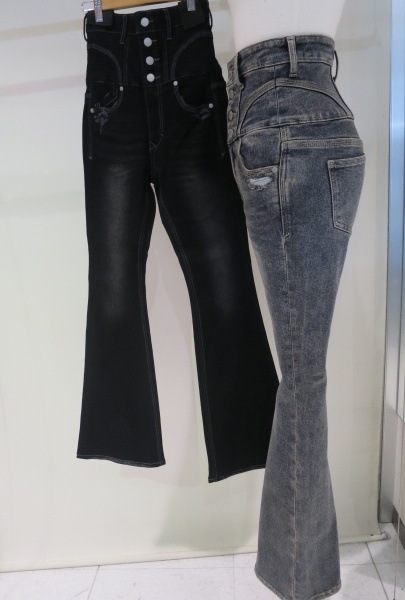 SALE】EMODA スーパーハイウエストフレアパギンス 0425524727|apricot