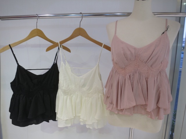 COCODEAL サテンレースペプラムキャミソール 76318448|apricot online shop