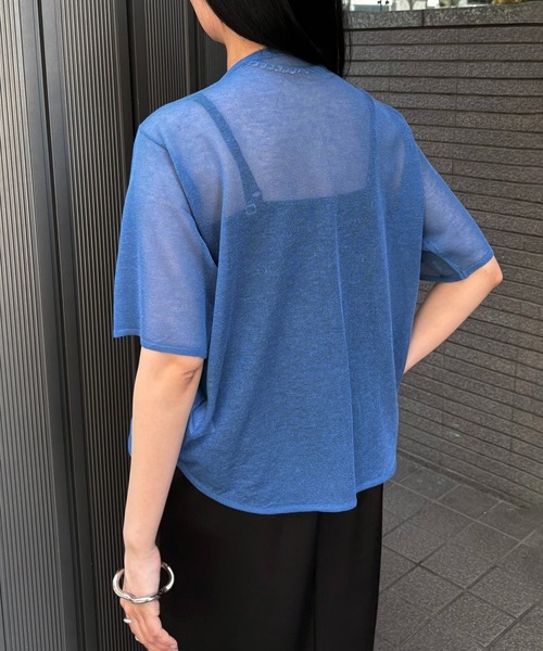 SALE】&g'aime アンジェム シアーシャーリングカーディガン 986