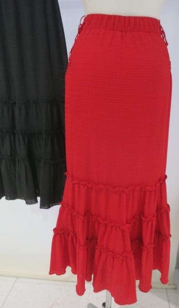 SALE】COCODEAL フリルマーメイドティアードスカート 76327451|apricot
