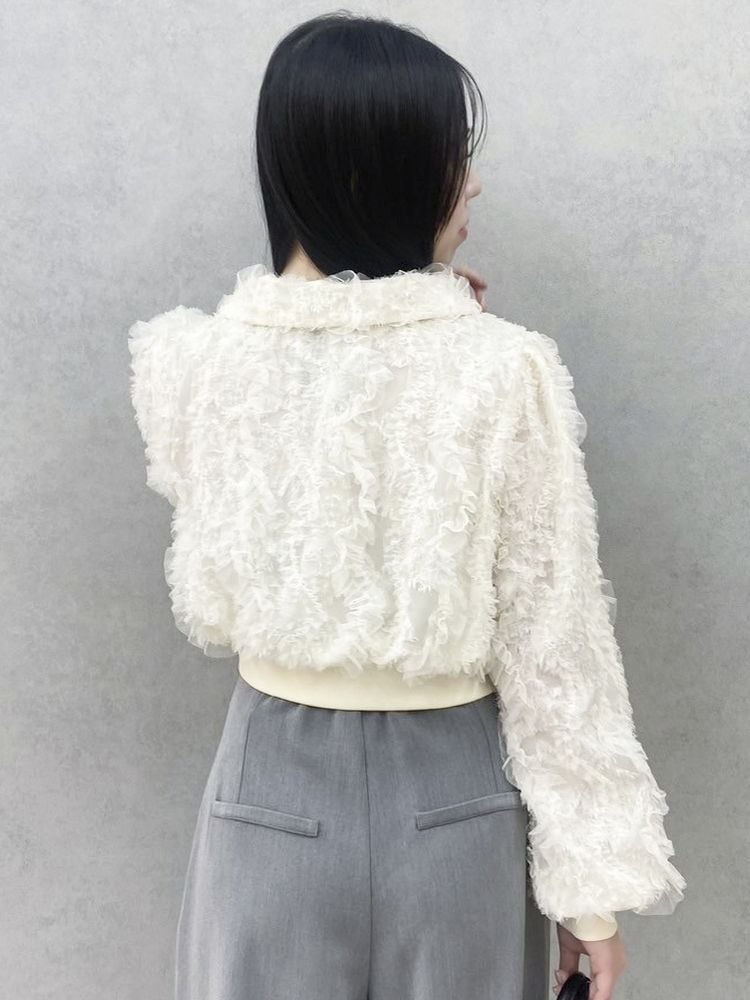 dazzlin エアリーレースブルゾン 0225202001|apricot online shop