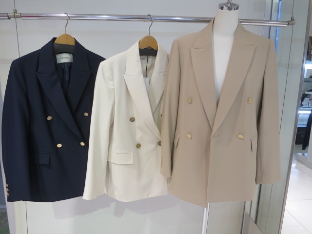 即完 ココディール 新品タグ付 ダブルブレストジャケット Sサイズ 25SS COCO DEAL ダブルブレストジャケット 75114054|apricot online shop