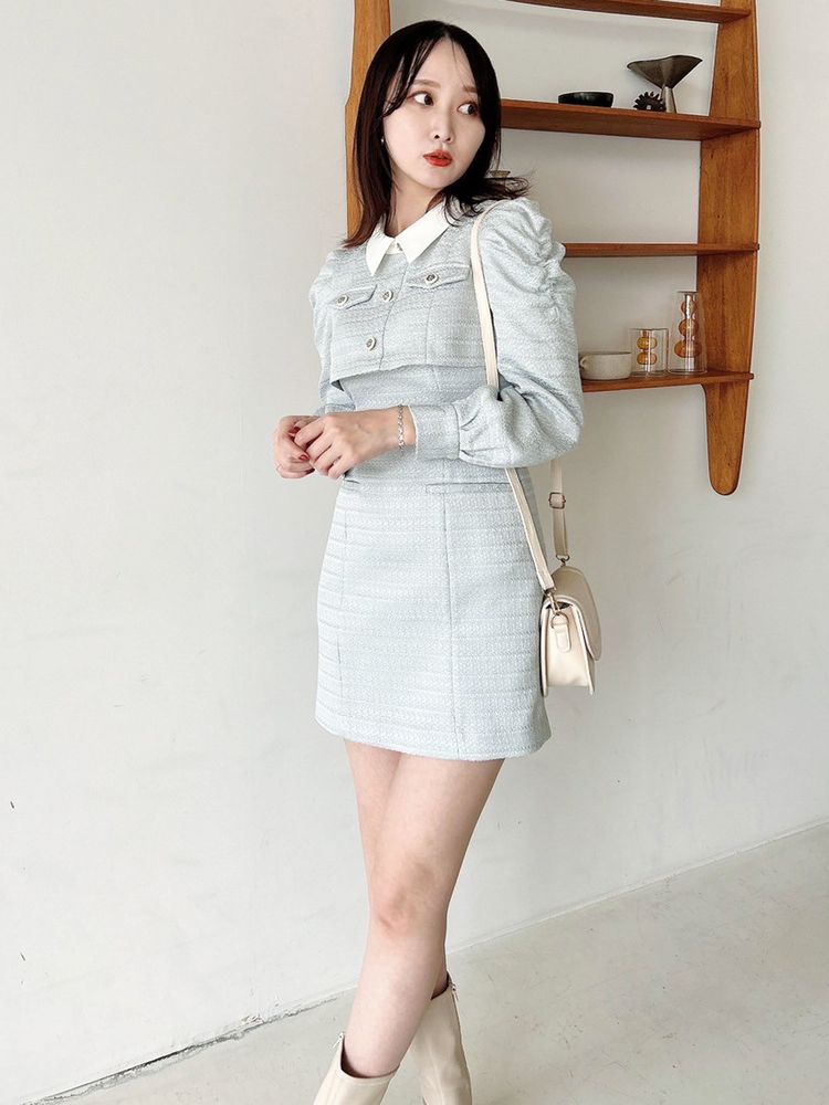 dazzlin ツイードドッキングミニワンピース SALE】dazzlin ツイードドッキングミニワンピース 0225103015