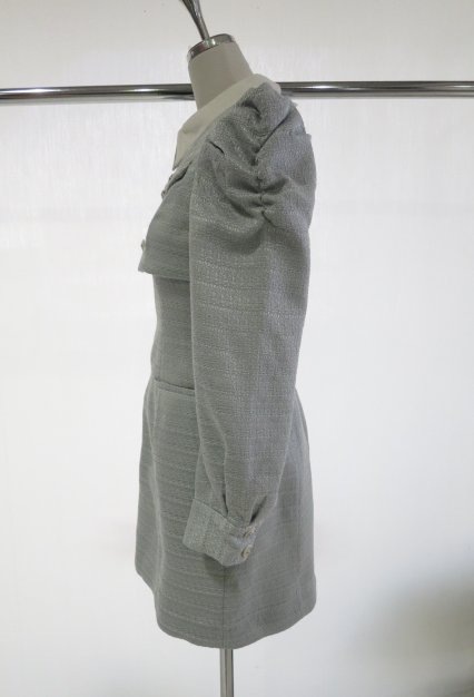 【即購入可⭕️】dazzlin ツイードドッキングミニワンピース ブルー 即購入可⭕️】dazzlin ツイードドッキングミニワンピース ブルー 即