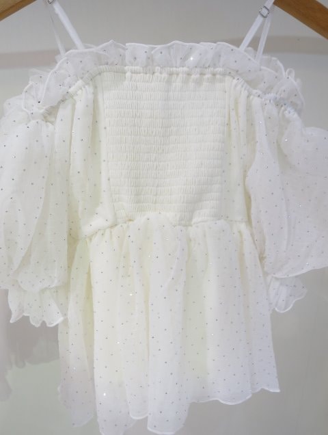 SALE】 dazzlin スクエアフリルペプラムブラウス 0225304015
