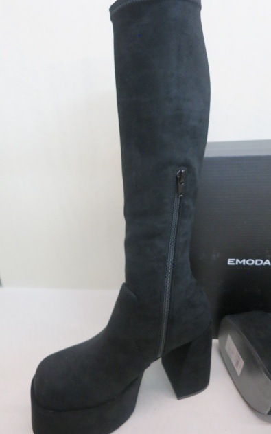 EMODA スクエアフィットロングブーツ 0425518309|apricot online