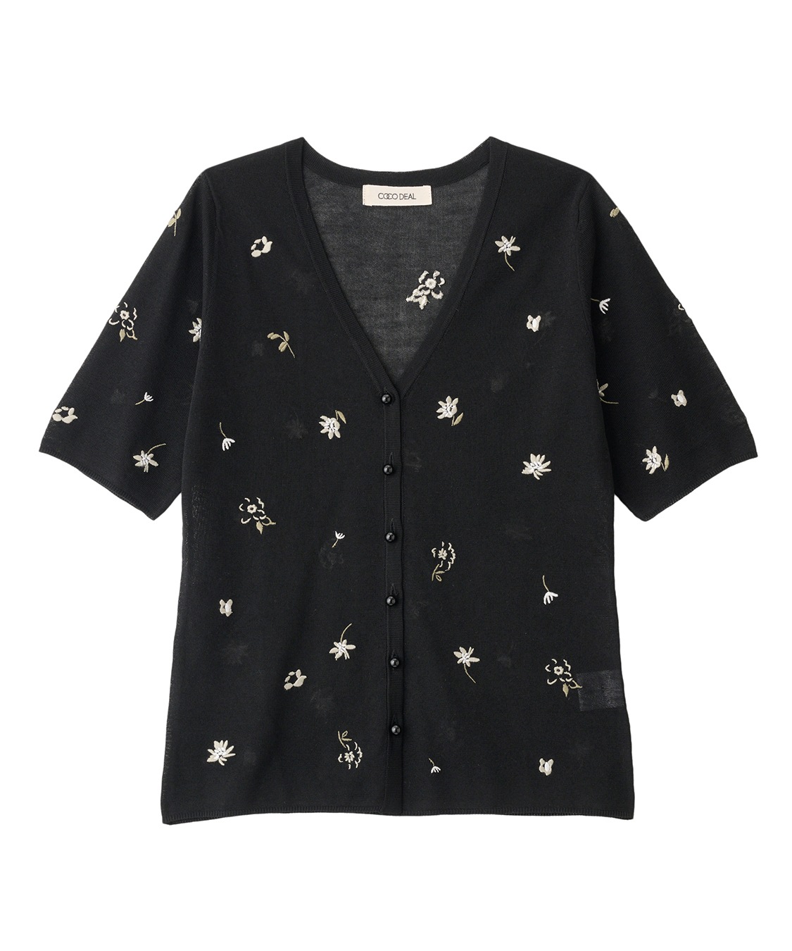 期間限定SALE】COCODEAL フラワー刺繍シアーカーディガン 76533043