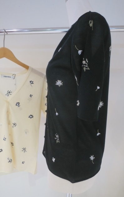 期間限定SALE】COCODEAL フラワー刺繍シアーカーディガン 76533043