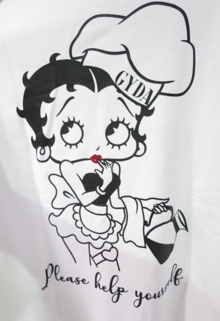 新品 ベティちゃん ダウト スウェット 白 GYDA BETTY×GYDA Coffee BIGスウェットトップス 0724527361