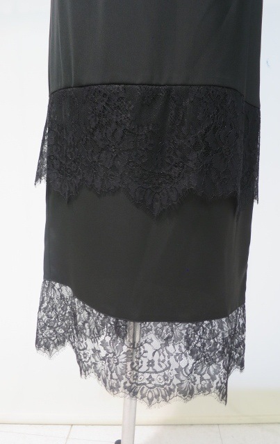 COCODEAL レーストリムサテンナロースカート 75617205|apricot online shop