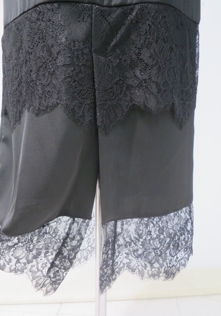 COCODEAL レーストリムサテンナロースカート 75617205|apricot online shop