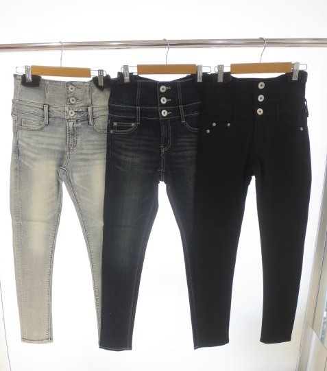 ゆさん専用GYDAスキニーデニムパンツ GYDA ハイウエストウエストクロススキニーデニムパンツ 再入荷