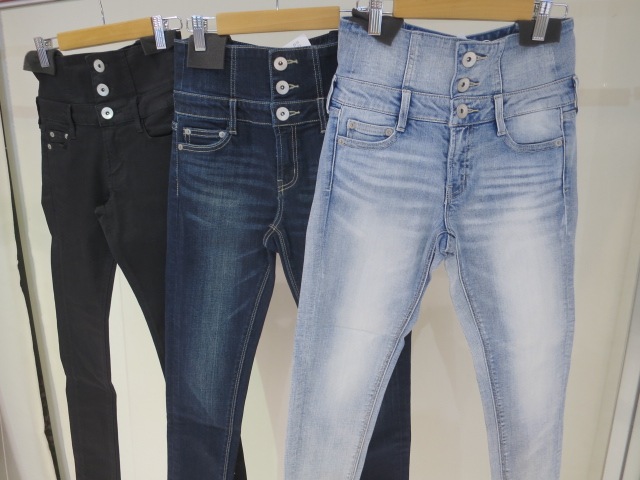 楽会 GYDA ハイウエストバッククロススキニーデニムパンツ GYDA ジーンズ デニム デニムパンツ ハイウエストバッククロス