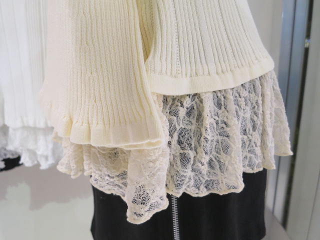 【新品】ココディール　レースドッキングニット COCODEAL ココディール レースドッキングニット 76131003 キャンセル