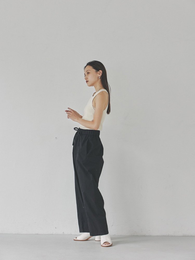 【todayful】Cotton Gather Pants ブラック　新品未使用 TODAYFUL】 Cotton Gather Pants ※納期5/中～6/中 | sel