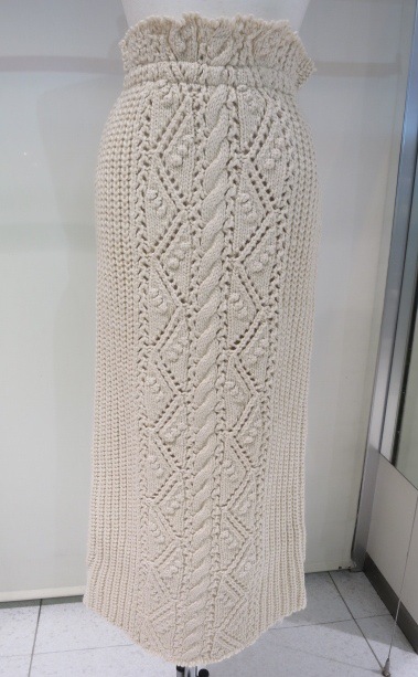 anuke Cable Knit Skirt 62520805|apricot online shop