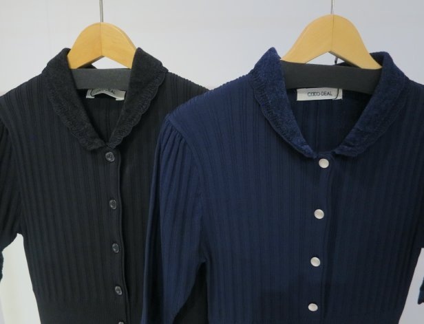 SALE】COCO DEAL モールカラーリブフレンチニットワンピース