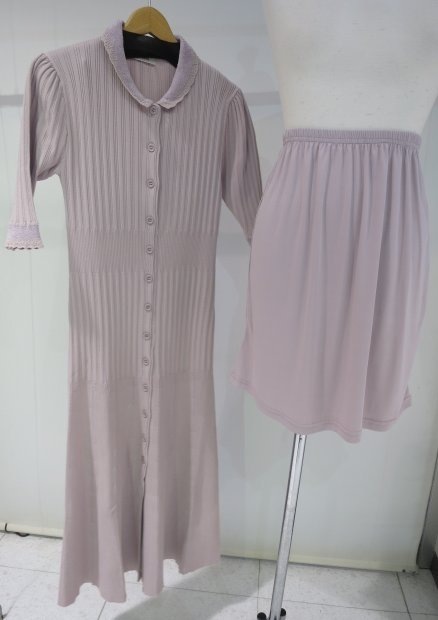 SALE】COCO DEAL モールカラーリブフレンチニットワンピース
