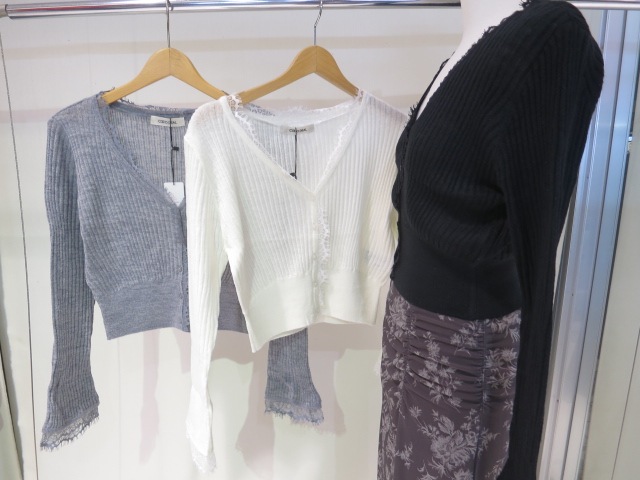 COCODEAL シアーリブレースカーディガン 75633264|apricot