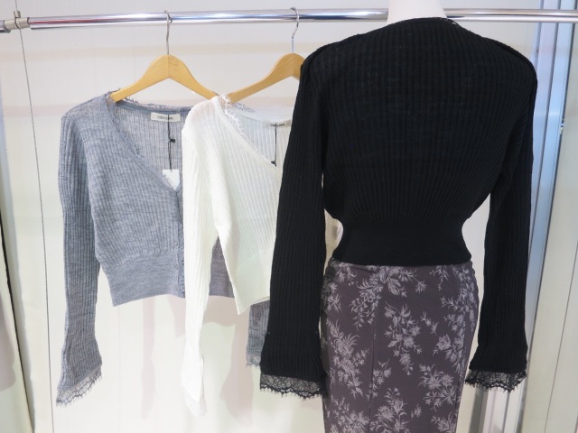 即完 ココディール タグ付 シアーリブレースカーディガン 杢グレー COCODEAL シアーリブレースカーディガン 75633264|apricot online shop