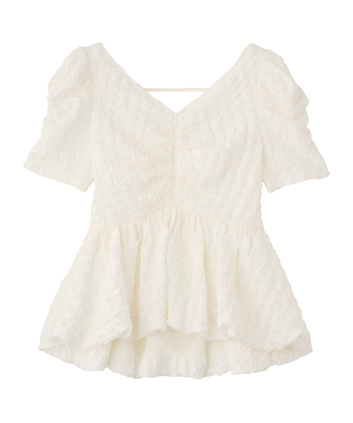 COCODEAL バルーンペプラムカットソートップス 76221391|apricot
