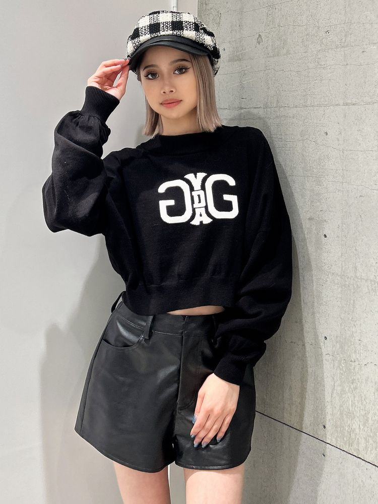 トップス SOY GYDAライン オフショルシャギーニットトップス[品番
