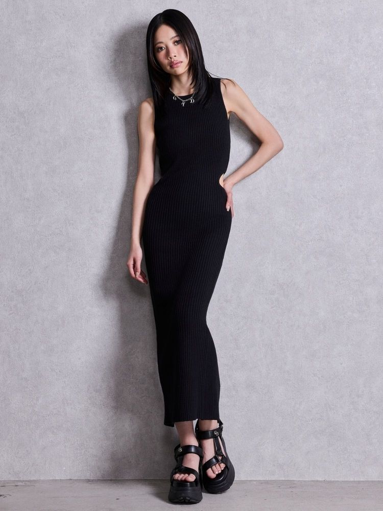 「新品　タグ付き」GYDA SIDE OPENロングニットワンピース SALE】GYDA SIDE OPENロングニットワンピース 0726303106|apricot