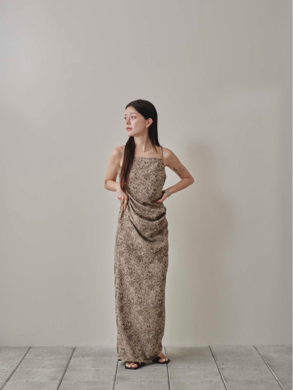 Jacquard Camisole Dress（マキシ丈/ロングワンピース