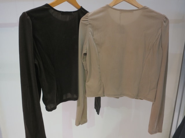 COCODEAL ショート丈ベロアカーディガン 75521182|apricot