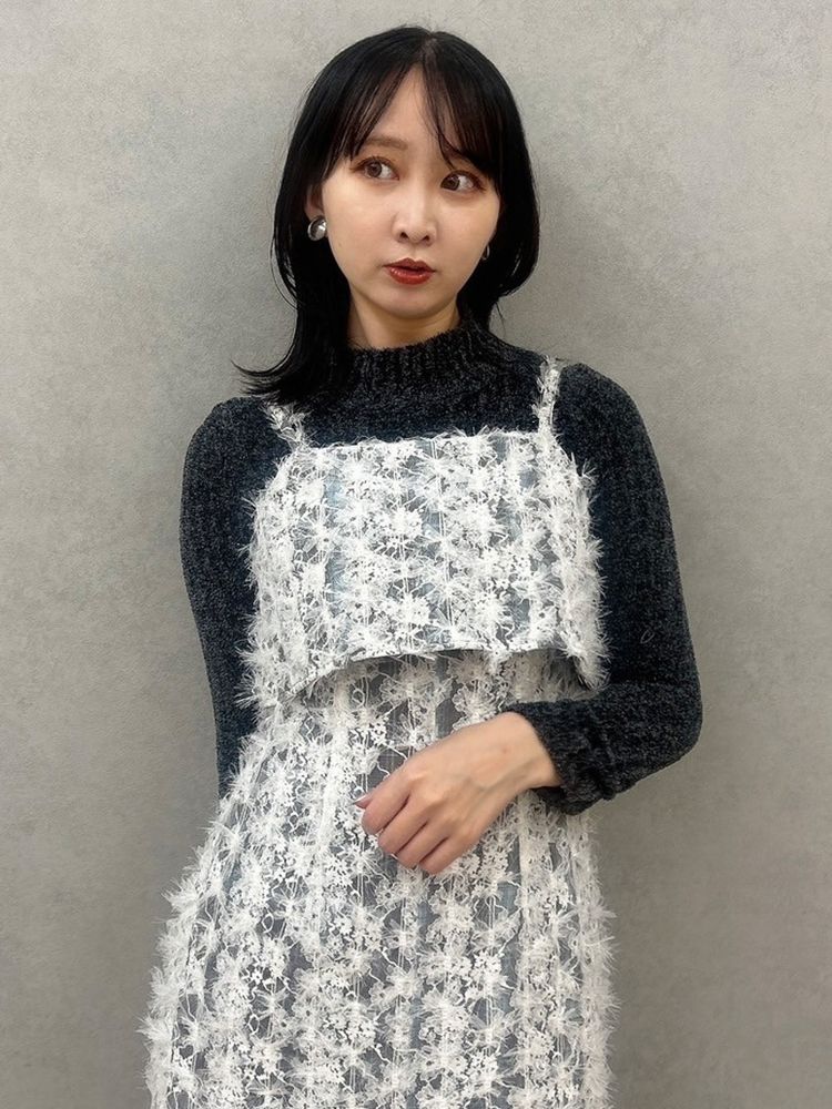 SALE】 dazzlin モールニットインナートップス 0224626006|apricot