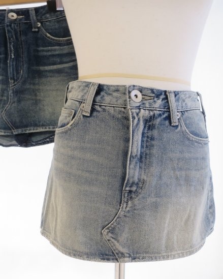GYDA Vintageデニムスカートライクショートパンツ 0724425020