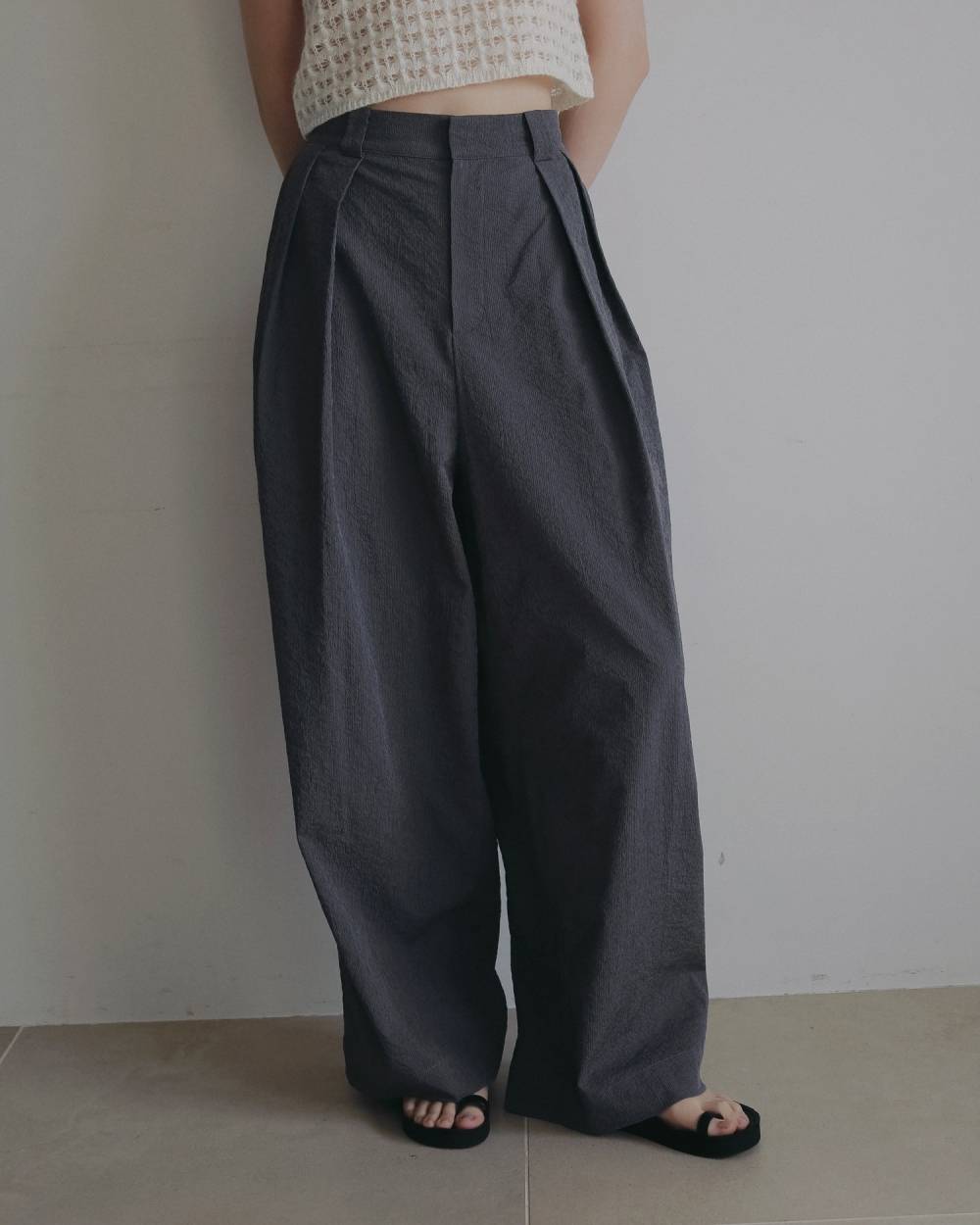 anuke Sucker Tuck Pants 62610721|apricot online shop