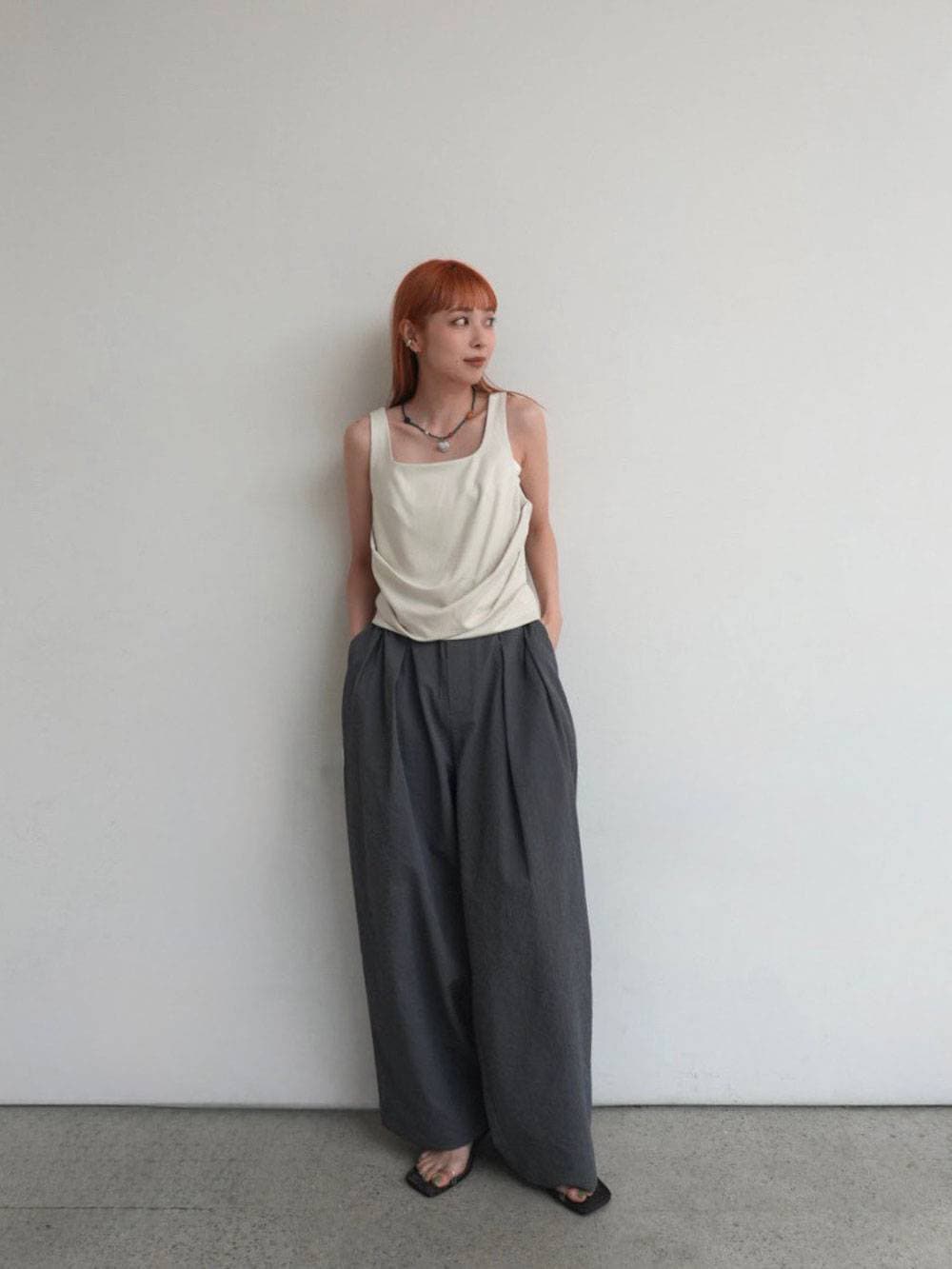 anuke Sucker Tuck Pants 62610721|apricot online shop