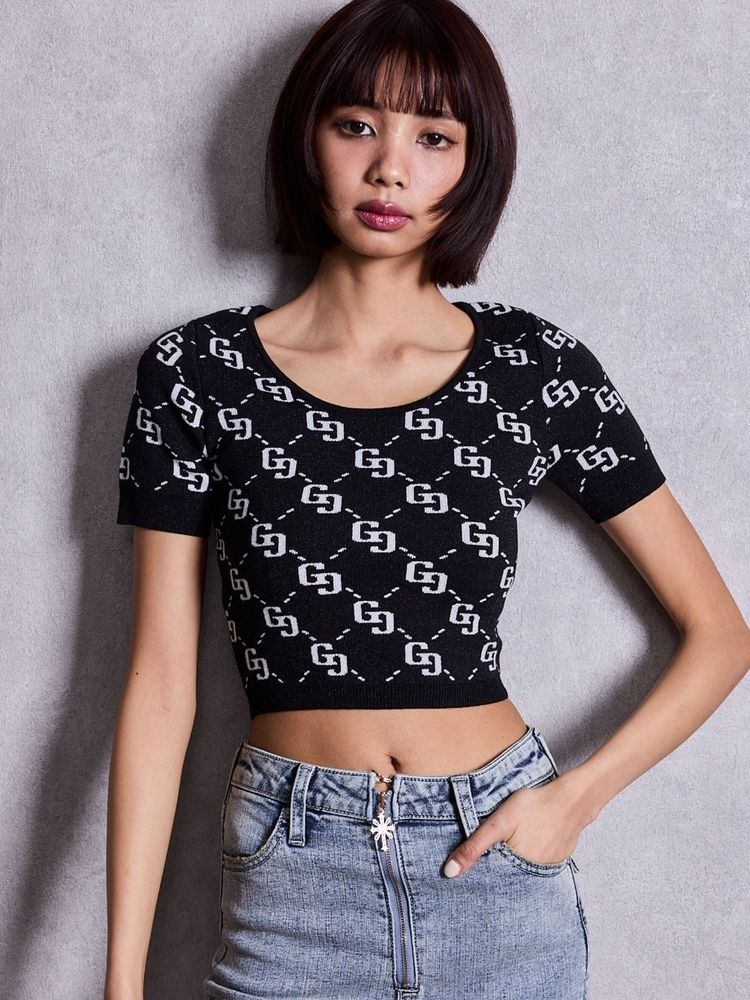 SALE】GYDA GG jacquardラメニットTOPS 0726326349|apricot online shop
